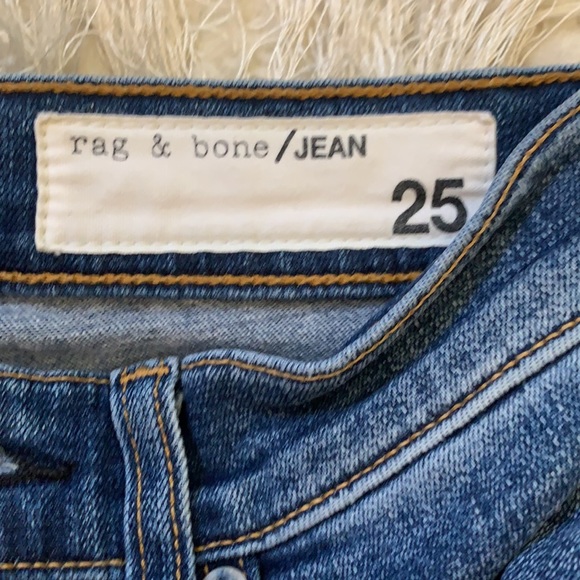 Rag & Bone High Rise Skinny Jeans Frayed in Bonnie - Picture 12 of 16